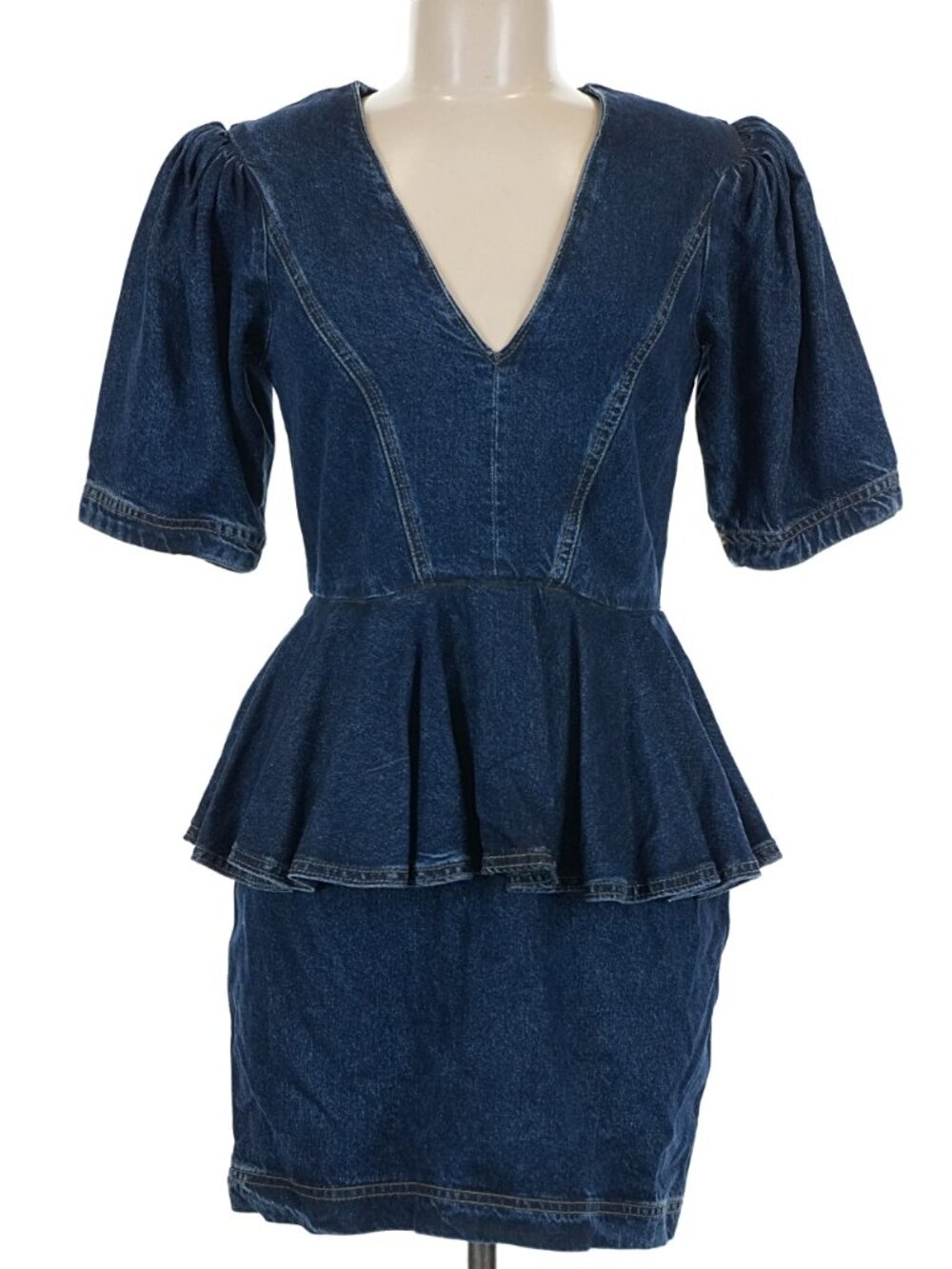 ROTATE Birger Christensen Mindy Denim Jean Mini Dress Size EU 38 US 6
